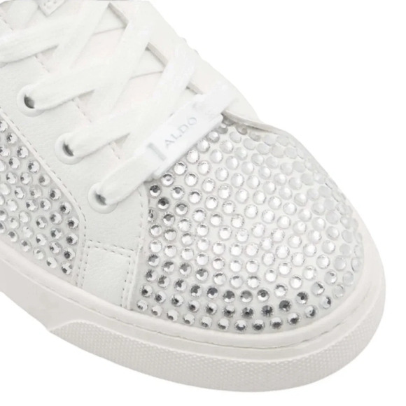 ALDO  Rhinestone Glam Dilathiel Sneakers - Size 8 - Picture 1 of 6